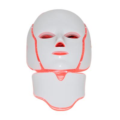 China Dye Removal Beauty Personal Care Facial Mask 7 Colors Electric Led Light Therapy Face Led Mask With Neck for sale