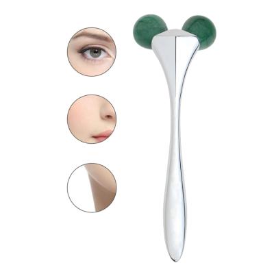 China Face Jade Roller Massager Portable Facial Lifting Y Shape Slimming 3D Face Massage Roller for sale