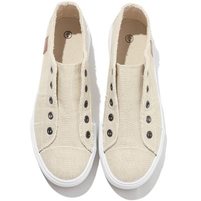 China 2021 Fashion Trend Custom Canvas Shoes Slip On Shoes Women Sneakers Casual Slip On Lace Tennis Shoes for sale