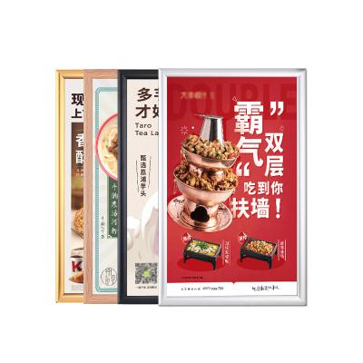 China Certificate / Photo / Poster Customized Wholesale Aluminum Frame Clip Big Size Movie Advertising Display Instant Poster Frame for sale