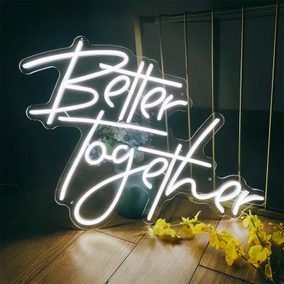 China event & Party Neon Sign Custom Better Together Led Neon Sign Light Neon Sign Letters for sale