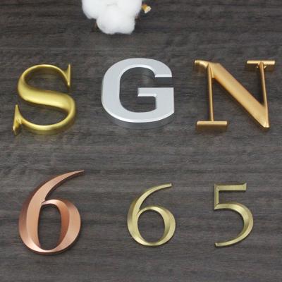 China Solid Copper Buildings Custom Relief 3d Letter Sign For Home for sale