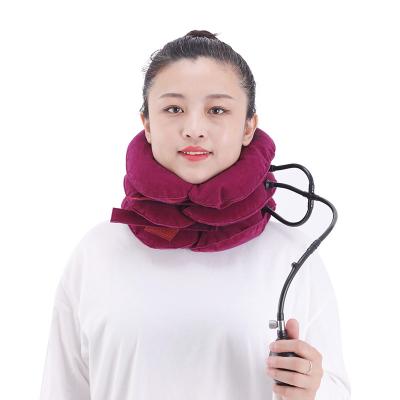 China Flannel Comfortable Magnet Compressor Health Care Product Cervical Vertebra Tractor Collar Tractor Collar 3 Layers for sale