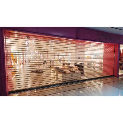 China Security Popular Style Shop Universal Shopping Transparent Rolling Door Beautiful for sale