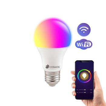 China Residential rgb+cct tuya wireless species control 7w 9w 12w E27 B22 dimmable smart bulb smart wifi colorful rgbw alexa for sale