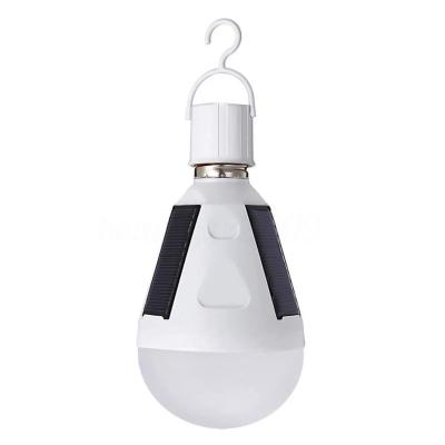 China Residential super bright 7w 9w 12w e27 solar rechargeable emergency bulb bulbs for outdoor camping for sale