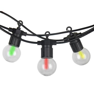 China Garden home decoration and outdoor solar garden 49ft rgb bulb g40 string light for sale