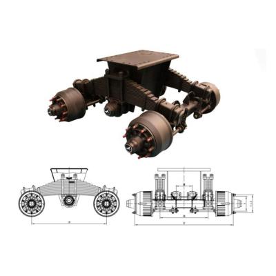 China Heavy Duty Truck Trailer Bogie Suspension For Semi Trailer Truck Use for sale