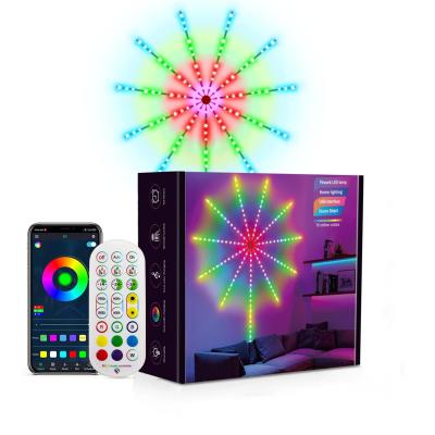 China WIFI Fireworks LED Strip Dreamcolor RGBIC Music Voice Control Residential Light Fairy Home Wedding Christmas Room Decor LED Star Light Strip for sale