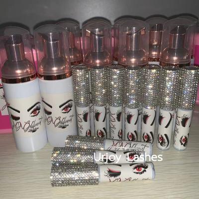 China Vegan 5ml Bottle of Lash Glue Customized Private Label with Silver Diamond Inlaid Waterproof False Eyelash Glue UR-A02 for sale