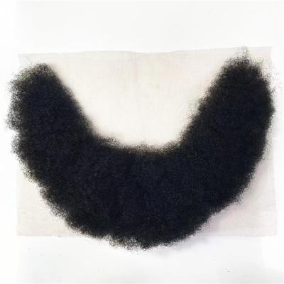 China Afro Kinky Curly 4mm Curly Indian Human Virgin Hair Black Beard For Black Men In Us Quickly Express for sale