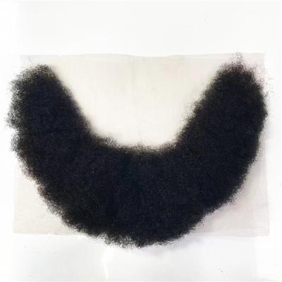 China Afro Wave 4mm Full Lace Beard Afro All Hand Tied Soft Wear Indian Human Virgin Hair For Black Men In America for sale