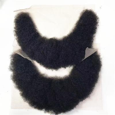 China Afro Indian Curly Curly Full Hair 4mm Wave Virgin Virgin Lace Beard For Black Men Fast Express Delivery for sale