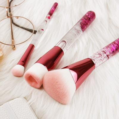 China Angular Blush Newest Hot Sale Glitter Make Up Brush Profesional 3pcs Soft Hair Makeup Brush Set for sale