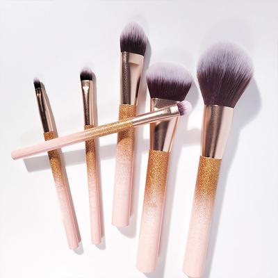 China Angular Blush High Quality Luxury 6PCS Make Up Brushes Synthetic Fibre Professional Custom Kit  Makeup Brush Set for sale