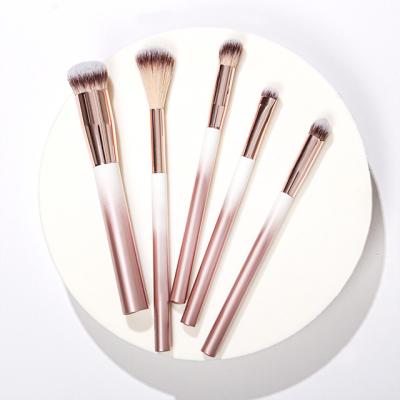 China Angular Blush High Quality 5Pcs Make Up Brushes Wholesale Cosmetic Beauty Professional Brush Set for sale