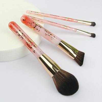 China Angular Blush Top Quality Glitter Makeup Brush Set Portable 4pcs Luxury Makeup Brush Set for sale