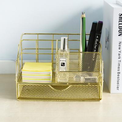 China Modern Organizer Table Multi Parts Mesh Desk Organizer For Office Computer Desk Strong Practicality for sale