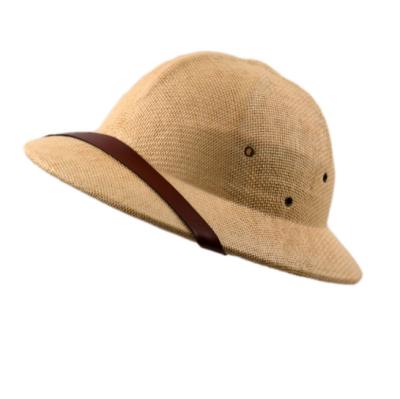 China Outdoor Hard Hat Safari Pith Jungle Cap Straw Hiking Hat Helmet Sun Decoration Men Women for sale