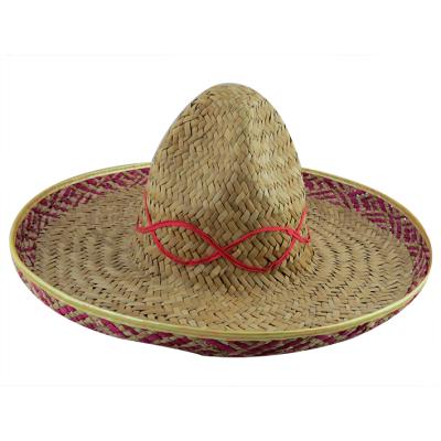 China eco-friendly raw material big brim mexican sombrero straw hat for sale for sale