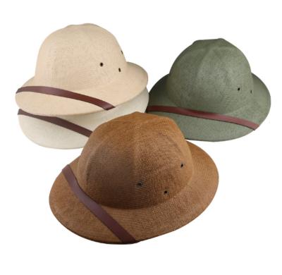 China Character Straw Hat Helmet Sunhat African Tough Safari Hats For Mens With Customized Logo for sale