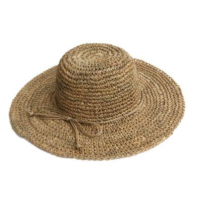 China High Quality Classic Wide Brim Accessories Character Holiday Sun Straw Boater Unisex Hats Min Salt Straw Hat Summer for sale