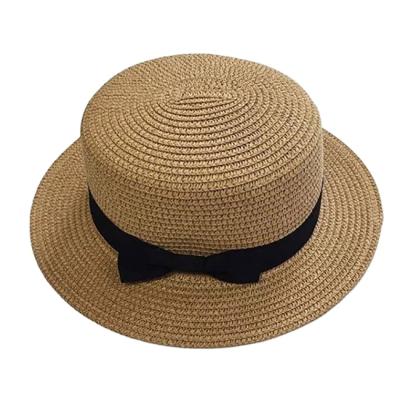 China High Quality Holiday Accessories Paper Braid Character Classic Min Summer Wide Brim Sun Straw Hat Unisex Straw Hats for sale