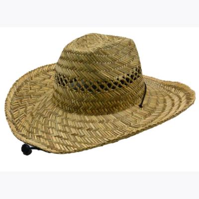 China Classic High Quality Min Summer Hollow Straw Wide Character Holiday Accessories Overflow Sun Straw Cowboy Unisex Hats for sale