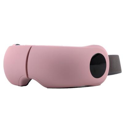 China OEM Luxury Portable Wireless Smart Air Pressure Iris Eye Massage Music Vibration Heated Electric Pink Eye Massager for sale