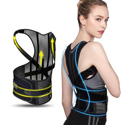 China Adult Breathable Elasticity Adjustable Breathable Corrective Brace Posture Corrector Brace Posture Corrector Back Waist Kyphosis Correction Belt for sale