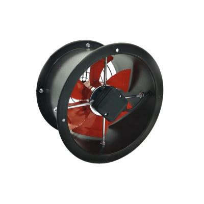 China Home Metal Blade Round Industrial Wall Mounted Axial Tube Fan For Ventilation for sale