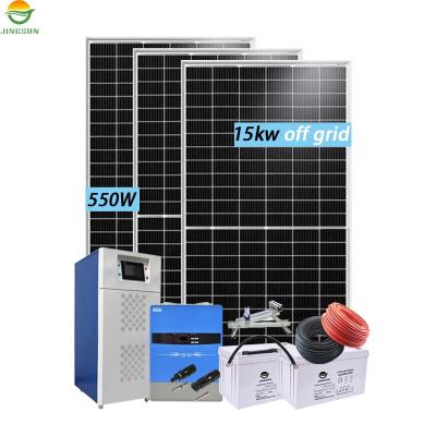 China Industrial Commercial Home Other Jingsun High Quality 15kw Solar System Off Grid MPPT Lead Acid Batteries For Solar System for sale