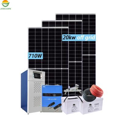 China Home Commercial Industrial Other Lowest Cost Jingsun Off Grid MPPT Solar System Module 710W 20kw Batteries For Solar System for sale