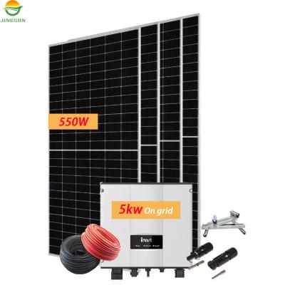 China Home Solar Power System 3kw 5kw 8kw 10kw Easy Home Installation Jingsun Solar System for sale