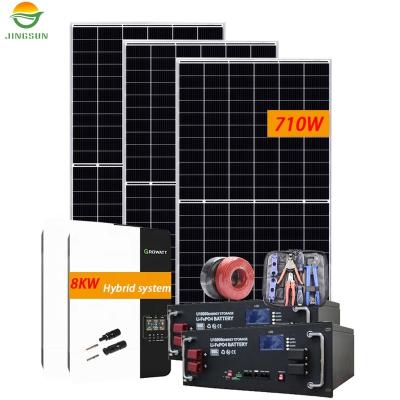 China Home Commercial Industrial Other Jingsun Customized Solar Powered Hybrid Solar Charging System 5kw 8kw 10kw 15kw System for sale