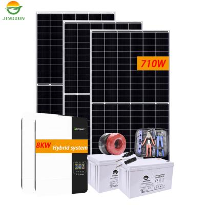 China Home Commercial Industrial Other Jingsun Easy Installation Home Solar System 5kw 8kw 10kw Hybrid Lead Acid Batteries For Solar System for sale