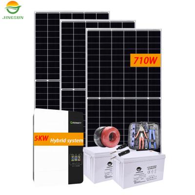 China Home Commercial Industrial Other Optional Jingsun Solar System 5kw 8kw 10kw 15kw MPPT Solar Complete Cell Hybrid System for sale