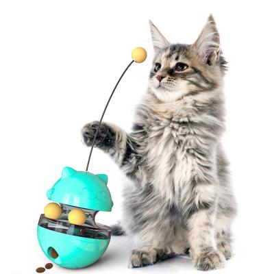 China Viable Main Wholesale Turntable Rocker Cat Supplies Disjoint Funny Pet Ball Toy Cat Stick Pet Toy for sale