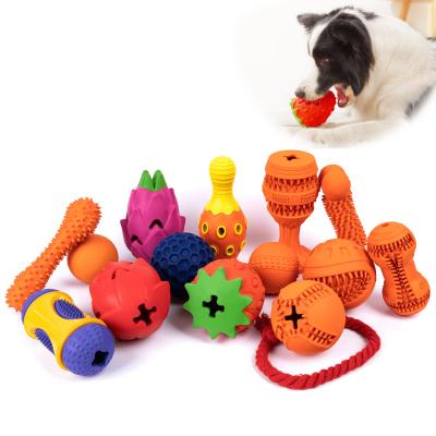 China Viable Hot Dog Chewing Teeth Sounding Bone Toy Flowing Rubber Various Styles Educational Pet Toys for sale