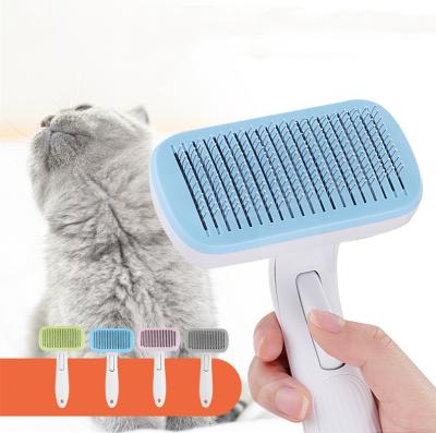 China Viable Leading Pet Supplies Wholesale Dog One Click Automatic Hair Removal Comb Needle Pet Stabilized Hair Removal Supplies for sale