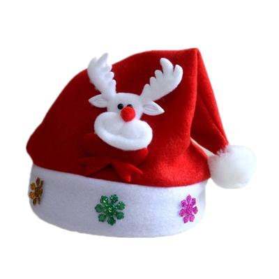 China Christmas Hat Kids Cartoon Antlers Old Man Snowman Deer Adult Velvet Velvet Dress Up Gift Xmas Decoration for sale