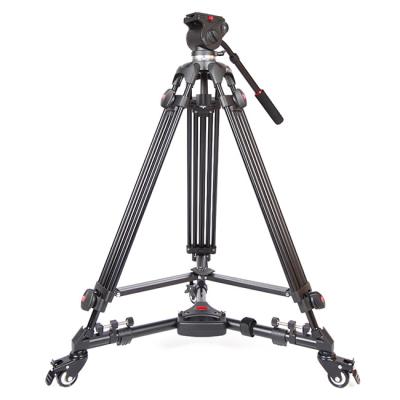 中国 Good Quality 64 Inches Video Tripod With Heavy Dolly And Fluid Head Kit For Cameras Camcorders 販売のため