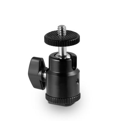 中国 360 Degree Mini Ball Head With Hot Shoe Mount Adapter for Cameras Phones and Led Ring Light 販売のため