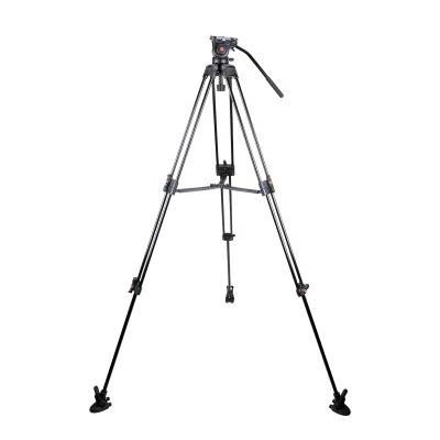 China 168CM Extendable Mid-level Spreader and Spike And Rubber Feet Video Tripod With Carry Case for sale