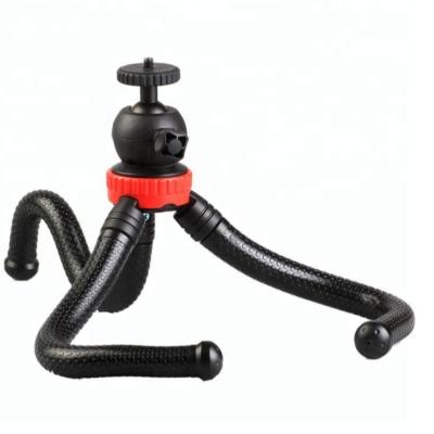 China Portable Black Rubber Mini Octopus Flexible Tripod for Cameras Phones for sale