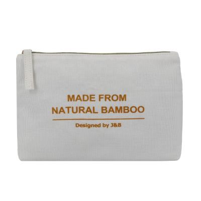 China Recycle 100% Natural Bamboo Fiber Material Eco-friendly Bamboo Fiber Material Snacks Storage Pouch Toiletry Wash Bag For Packaging for sale