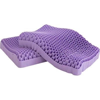 China Memory Strip Gel Sleep Pillow Food Grade Silicone Breathable Weighted Sensory Head Pillow for sale