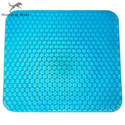 China Strong Support Dual Layers Massage Gel Breathable Cushion Gel Pad Chair Cushion For Back Hip Cool Feeling Pain Relief for sale