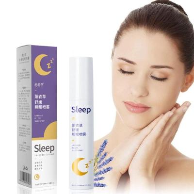 China OEM 90ml Chinese Best Selling Comfortable Sleep Enhancement Relaxation Soothing Essential Oil Lavender Sleep Spray for sale