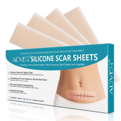 China Scar Correction External Self-adhesive Stretch Marks Scald Caesarean Section Scar Beauty Care Correction Silicone Scar Patches for sale